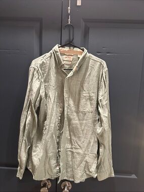 Weatherproof Sage Green Casual Button-Down Shirt